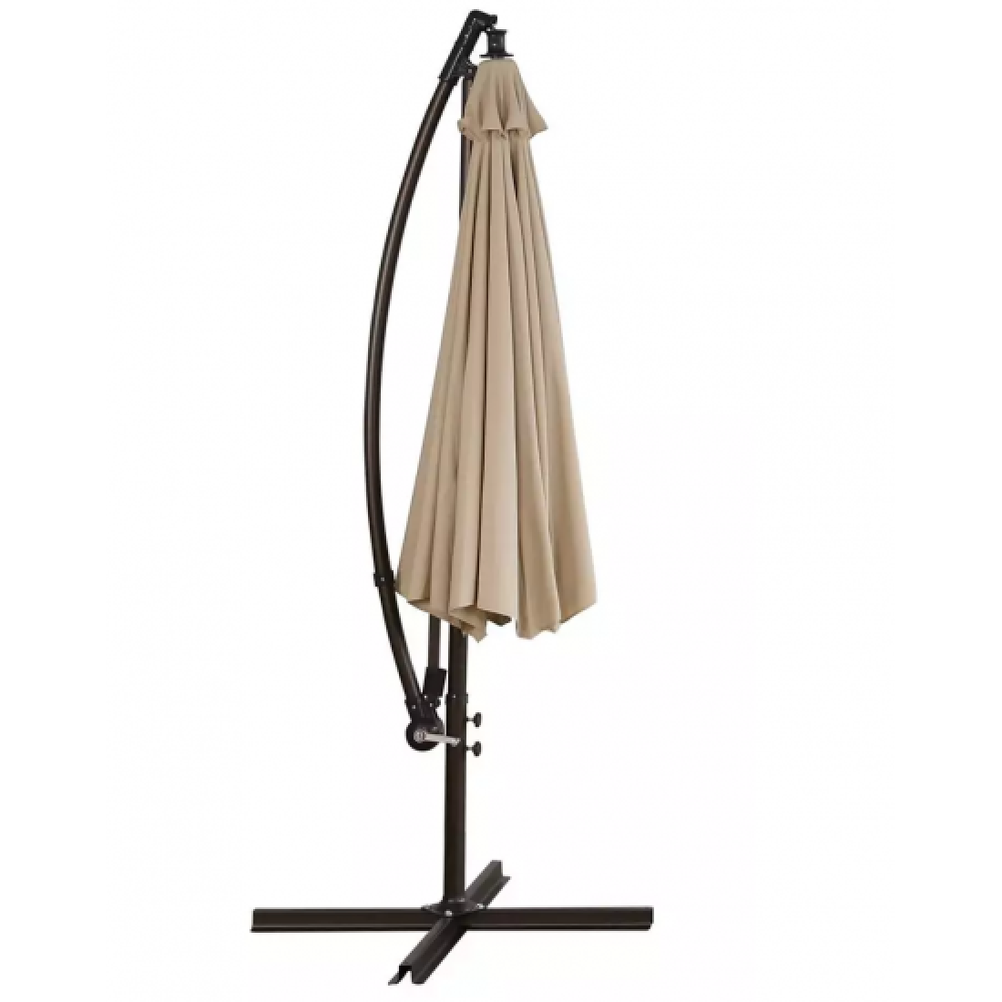 Επαγγελματική Κρεμαστή Ομπρέλα Τηλεσκοπική 3m, Περιστρεφόμενη, Μπεζ - Image 2
