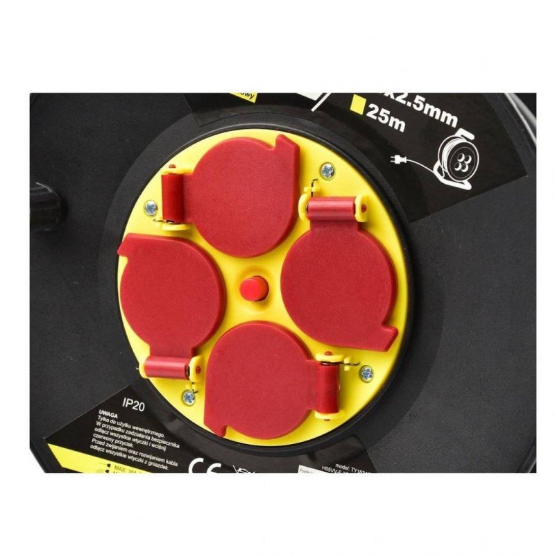 Keltin Μπαλαντέζα Καρούλι 4 Θέσεων, Καλώδιο 25m, 3x2.5mm², 4800W