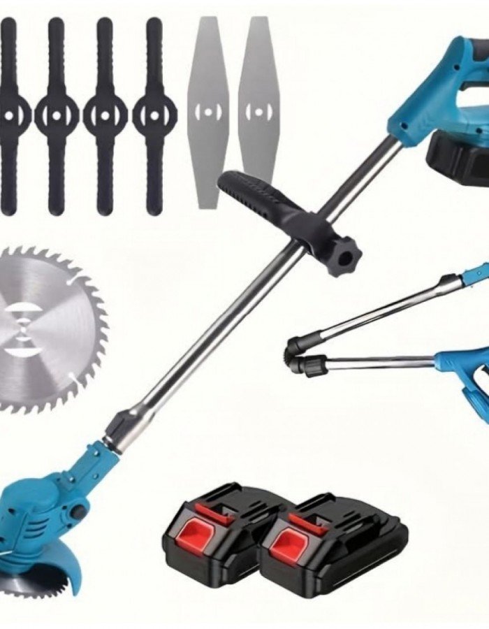 SET 5 Σε 1 – Επαναφορτιζόμενο Σετ Κηπουρικής Με Χορτοκοπτικό,Ψαλίδι Κλαδέματος, Αλυσοπρίονο & Φυσητήρα - Image 5